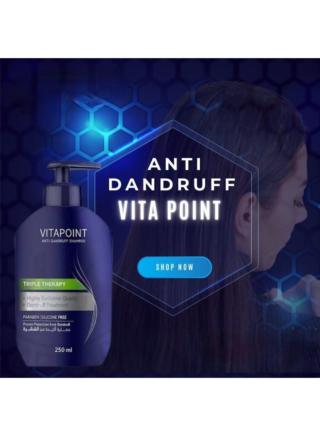 MELANO Vitapoint Anti Dandruff Shampoo 250 ML - Image 3